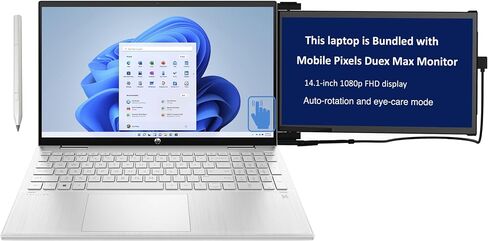 HP Pavilion x360 Home & Business 2-in-1 Laptop (Intel i5-1235U 10-Core, 32GB RAM, 512GB PCIe SSD, Intel Iris Xe, 15.6" 60 Hz Touch HD (1366x768), Active Pen, WiFi, Bluetooth, Win 11 Home) in Saudi Arabia