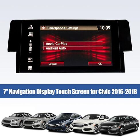 39710-TBA-A11 شاشة ملاحة LCD تعمل باللمس مقاس 7 بوصات متوافقة مع Honda Civic 2016 2017 2018 39710-TBA-A21 39710-TBA-305 in Kuwait