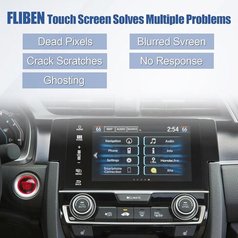 39710-TBA-A11 شاشة ملاحة LCD تعمل باللمس مقاس 7 بوصات متوافقة مع Honda Civic 2016 2017 2018 39710-TBA-A21 39710-TBA-305 in Kuwait