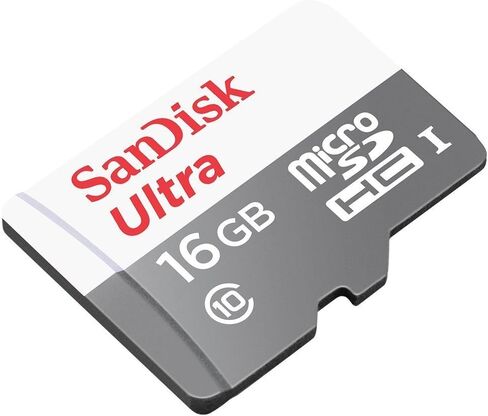 بطاقة SanDisk Ultra SDSQUNB-016G-GN3MN سعة 16 جيجابايت وسرعة 48 ميجابايت/ثانية UHS-I فئة 10 microSDHC in Saudi Arabia