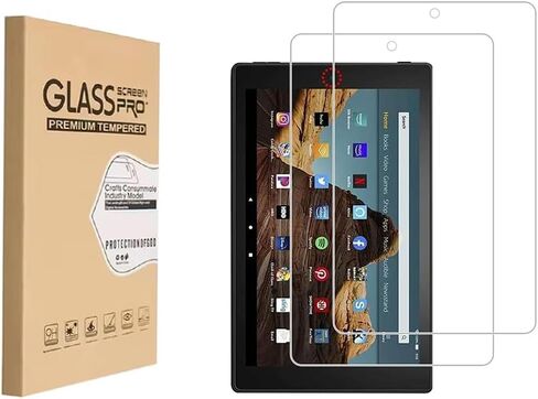 Screen Protector for Amazon Fire HD 10 2019 Tablet 10.1 inch (9th and 7th Generation, 2019 and 2017 Release) Tempered Glass[ Not fit Fire HD 10 2021 Version] High Definition in Saudi Arabia