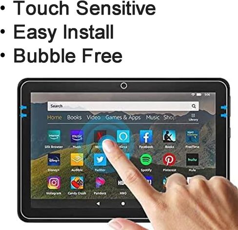 Screen Protector for Amazon Fire HD 10 2019 Tablet 10.1 inch (9th and 7th Generation, 2019 and 2017 Release) Tempered Glass[ Not fit Fire HD 10 2021 Version] High Definition in Saudi Arabia
