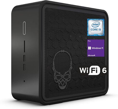 كمبيوتر مكتبي Intel NUC Extreme Business، كور i5-9300H، ذاكرة الوصول العشوائي 8 جيجابايت، 256 جيجابايت PCIe SSD، Thunderbolts، HDMI، RJ-45، قارئ بطاقة SD، واي فاي 6، ويندوز 11 برو، أسود in Saudi Arabia