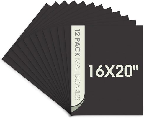 Space Art Deco، حزمة مكونة من 12 لوحة حصيرة سوداء غير مقطوعة مقاس 16 × 20، لوحات دعم غير لامعة خالية من الأحماض للصور والمطبوعات والإطارات والفنون in Kuwait