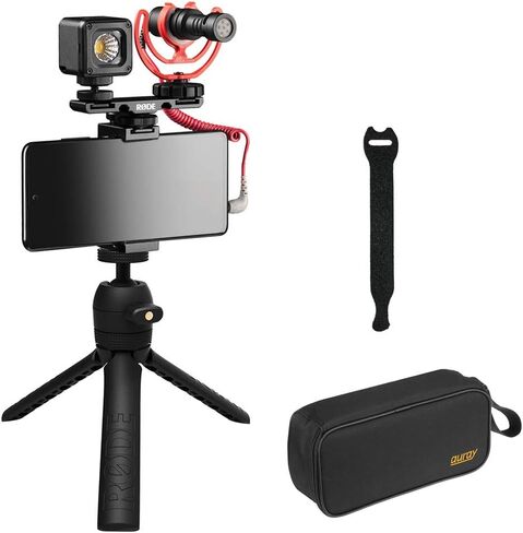 مجموعة Rode Vlogger Kit العالمية لصناعة الأفلام مع حافظة واسعة الفم و10 أشرطة in Saudi Arabia