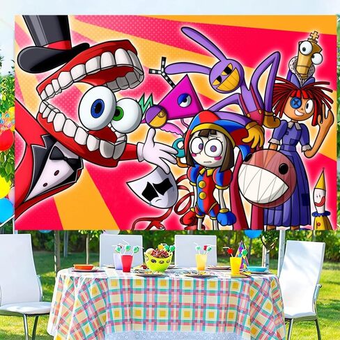 خلفية عيد ميلاد السيرك الرقمي المذهلة، لافتة عيد ميلاد مقاس 5 × 3 أقدام لتزيين لوازم حفلات الأطفال in Kuwait