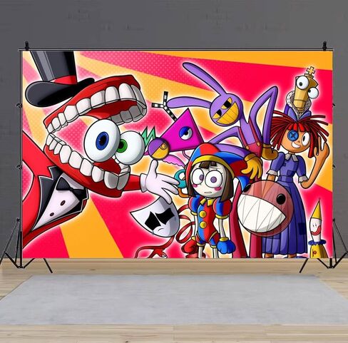 خلفية عيد ميلاد السيرك الرقمي المذهلة، لافتة عيد ميلاد مقاس 5 × 3 أقدام لتزيين لوازم حفلات الأطفال in Kuwait