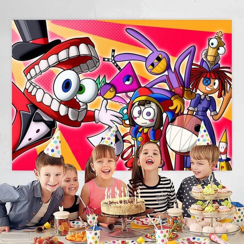 خلفية عيد ميلاد السيرك الرقمي المذهلة، لافتة عيد ميلاد مقاس 5 × 3 أقدام لتزيين لوازم حفلات الأطفال in Kuwait