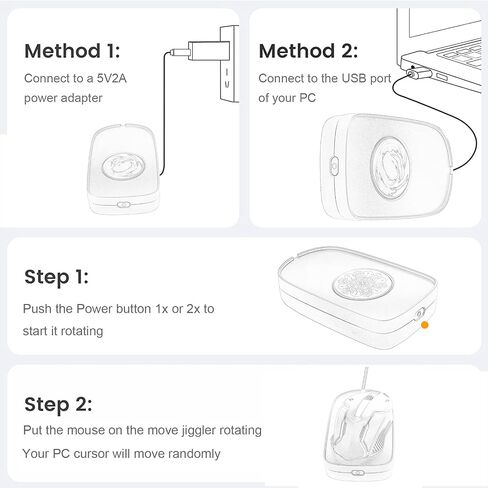 Undetectable Mouse Mover, USB Mouse Jiggler Automatic Shaker, On/Off Switch, Prevents Sleep Mode Keeps Computer Active Driver-Free for Laptop Desktop (Purple Jacaranda) in Saudi Arabia