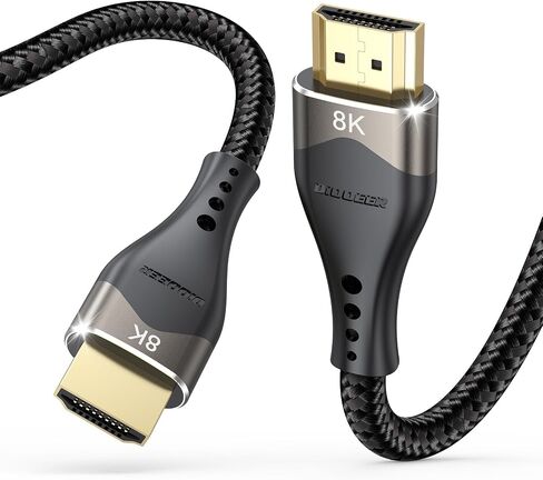 10K 8K HDMI Cable 5FT, Ultra High Speed HDMI to HDMI Cable 2.1 HDMI Cord 5 Feet 8K@60Hz, 4K@120Hz/144Hz, eARC, HDR10+, 3D, HDCP2.3 for Monitor, PS5, Roku TV, SoundBar, Blu-ray, Laptop, HDTV in Saudi Arabia