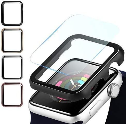 fohuas Compatible Apple Watch Case with Screen Protector, plating metal HD Clear case Air Bubble Free iWatch Protector Cover Hard PC Ultra-Thin Plating Bumper (Rose Gold, Series 3 2 1 42mm) in Saudi Arabia