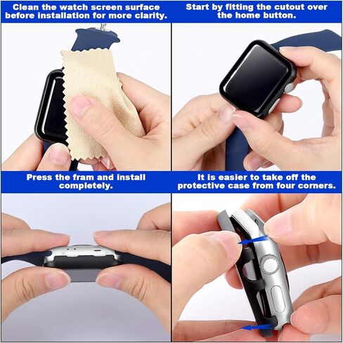 fohuas Compatible Apple Watch Case with Screen Protector, plating metal HD Clear case Air Bubble Free iWatch Protector Cover Hard PC Ultra-Thin Plating Bumper (Rose Gold, Series 3 2 1 42mm) in Saudi Arabia
