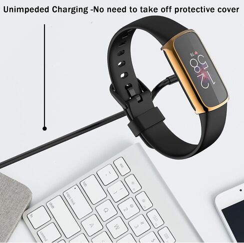 حافظة فضية لحماية الشاشة من Fitbit Luxe متوافقة مع NINKI، غطاء حماية كامل من مادة TPU الناعمة من أجل Fitbit Luxe/Fitbit Luxe إصدار خاص لملحقات الساعة الذكية لتتبع اللياقة البدنية (فضي) in Kuwait