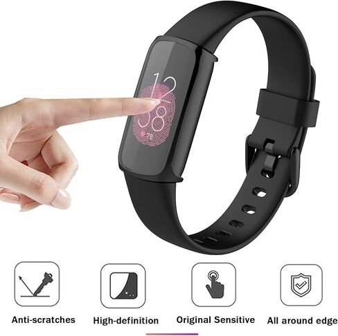 NINKI Compatible Fitbit Luxe Screen Protector Silver Case,Full Coverage Soft TPU Cover Protector Bumper Case for Fitbit Luxe/Fitbit Luxe Special Edition Fitness Tracker SmartWatch Accessories(Silver) in Saudi Arabia