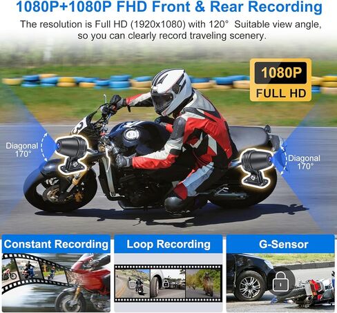 مسجل كاميرا دراجة نارية PARKVISION - 5 بوصة مقاوم للماء للدراجات النارية Carplay Android Auto - كاميرا تسجيل عالية الدقة 1080 بكسل - شاشة لمس IPS محمولة - تسجيل حلقة G-Sensor بسعة 64 جيجابايت in Kuwait