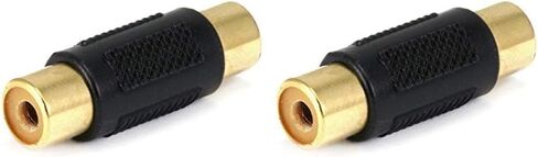 Monoprice RCA Jack to RCA Jack Adapter - Gold Plated, Black in Saudi Arabia