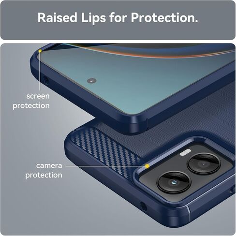 حافظة لهاتف Moto G-5G 2024: مع قطعتين واقي شاشة مرن ممتص للصدمات من مطاط TPU لهاتف Motorola Moto G 5G 2024 غطاء هاتف (أسود) in Kuwait