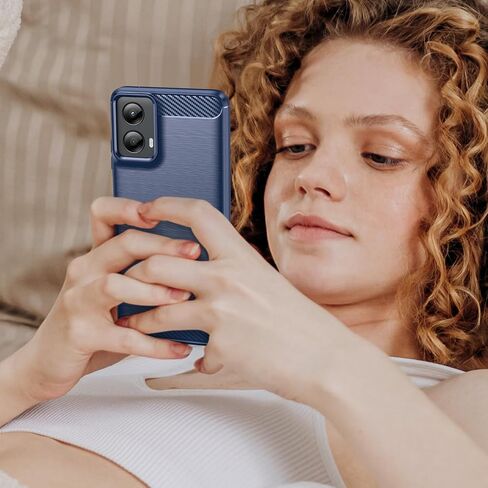 حافظة لهاتف Moto G-5G 2024: مع قطعتين واقي شاشة مرن ممتص للصدمات من مطاط TPU لهاتف Motorola Moto G 5G 2024 غطاء هاتف (أسود) in Kuwait