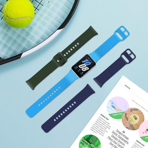 Replacement Band Fit for Galaxy FIT 3 [13 Color], Silicone Bands for Women Men, Breathable Sport Band Soft Waterproof Wristbands Strap Compatible with Galaxy FIT 3 in Saudi Arabia