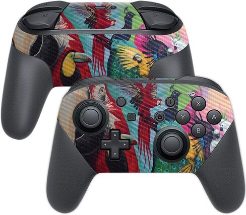 MightySkins Carbon Fiber Skin for Nintendo Switch Pro Controller - Coral Garden | Protective, Durable Textured Carbon Fiber Finish | Easy to Apply, Remove, and Change Styles | Made in The USA in Saudi Arabia