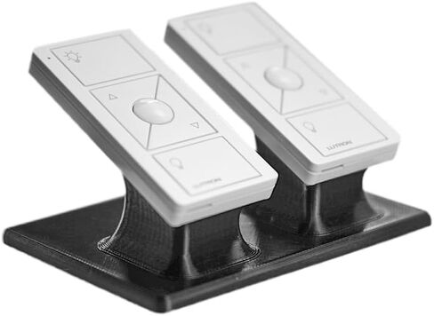 SplashNColor Remote Stand Pedestal for Lutron Pico Remote, Elegant Slide & Click Desk Display Holder, Non-Slip Scratch Resistant Base, Lutron Caseta Remote Stand (Crescent Pedestal, White) in Kuwait