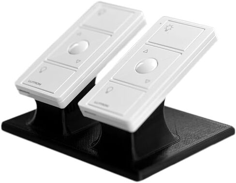 SplashNColor Remote Stand Pedestal for Lutron Pico Remote, Elegant Slide & Click Desk Display Holder, Non-Slip Scratch Resistant Base, Lutron Caseta Remote Stand (Crescent Pedestal, White) in Kuwait