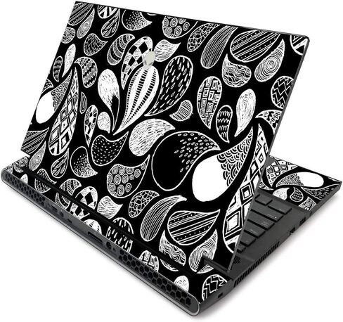 MIGHTY SKINS MightySkins Skin for Alienware m17 R2 (2019) - Abstract Black | Protective, Durable, and Unique Vinyl Decal wrap Cover | Easy to Apply, Remove, and Change Styles | Made in The USA in Saudi Arabia