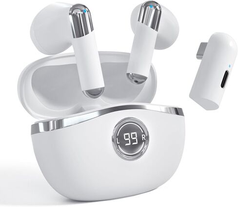 سماعات أذن لاسلكية للألعاب من Lampelc، اتصال مزدوج لسماعات الواقع الافتراضي، دونجل USB-C متوافق مع Meta Quest 3، Quest 2، الكمبيوتر الشخصي، Switch، Steam Deck in Kuwait
