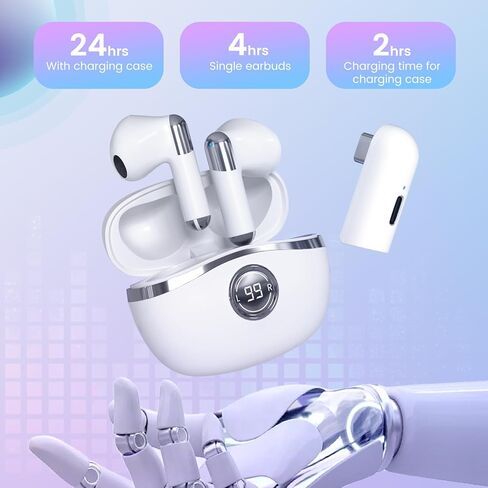 سماعات أذن لاسلكية للألعاب من Lampelc، اتصال مزدوج لسماعات الواقع الافتراضي، دونجل USB-C متوافق مع Meta Quest 3، Quest 2، الكمبيوتر الشخصي، Switch، Steam Deck in Kuwait