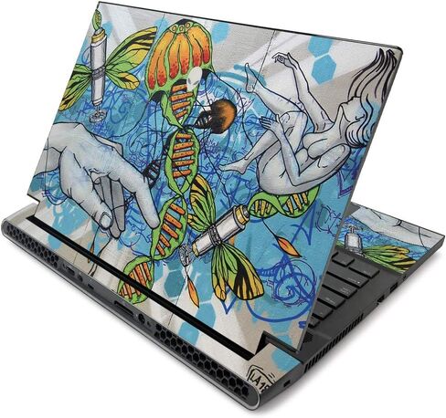 MIGHTY SKINS MightySkins Skin for Alienware m17 R2 (2019) - Abstract Black | Protective, Durable, and Unique Vinyl Decal wrap Cover | Easy to Apply, Remove, and Change Styles | Made in The USA in Saudi Arabia