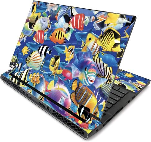 MIGHTY SKINS MightySkins Skin for Alienware m17 R2 (2019) - Abstract Black | Protective, Durable, and Unique Vinyl Decal wrap Cover | Easy to Apply, Remove, and Change Styles | Made in The USA in Saudi Arabia