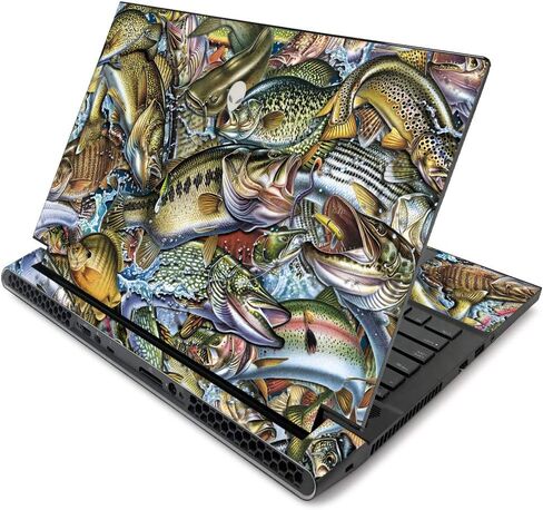 MIGHTY SKINS MightySkins Skin for Alienware m17 R2 (2019) - Abstract Black | Protective, Durable, and Unique Vinyl Decal wrap Cover | Easy to Apply, Remove, and Change Styles | Made in The USA in Saudi Arabia
