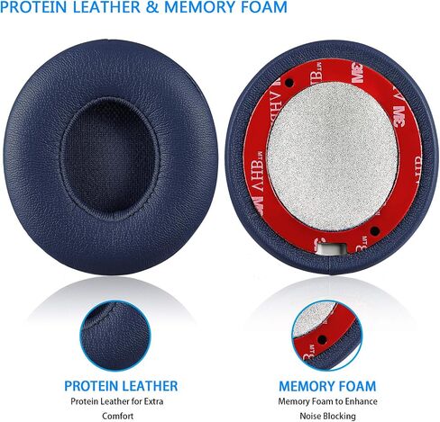 Solo 2/3 Wireless Earpads - JECOBB Replacement Ear Cushion Pads with Protein Leather and Memory Foam for Beats Solo 2.0/3.0 Wireless On Ear Headphones ONLY (Rose Gold) in Saudi Arabia