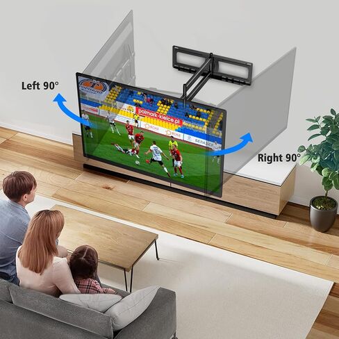 TV Wall Mount for 32-80 Inch TVs, TV Mount with Swivel,and Extension, Full Motion TV Bracket with Long Articulating Arms, Fits 8,16inch Wood Studs, Max VESA 600X400mm, Load Capacity 132lbs in Kuwait