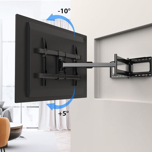TV Wall Mount for 32-80 Inch TVs, TV Mount with Swivel,and Extension, Full Motion TV Bracket with Long Articulating Arms, Fits 8,16inch Wood Studs, Max VESA 600X400mm, Load Capacity 132lbs in Kuwait