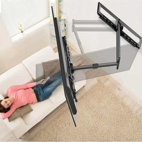 TV Wall Mount for 32-80 Inch TVs, TV Mount with Swivel,and Extension, Full Motion TV Bracket with Long Articulating Arms, Fits 8,16inch Wood Studs, Max VESA 600X400mm, Load Capacity 132lbs in Kuwait