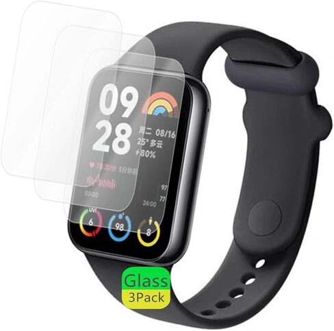 Compatible for Xiaomi Band 8 Pro Smart Watch Screen Protector (3 Pack) HD Tempered Glass Film, Anti Scratch in Saudi Arabia