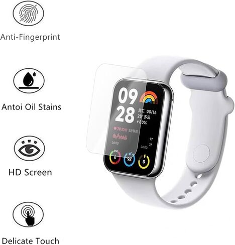 Compatible for Xiaomi Band 8 Pro Smart Watch Screen Protector (3 Pack) HD Tempered Glass Film, Anti Scratch in Saudi Arabia