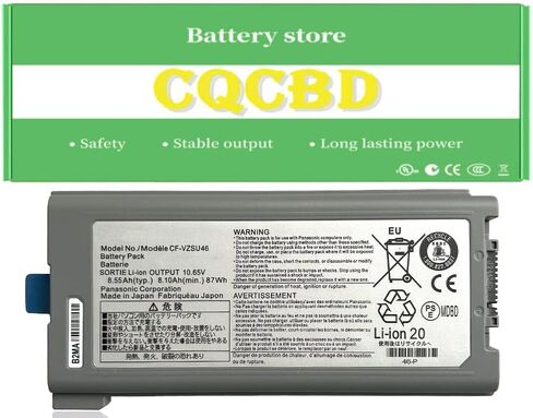 CQCBD CF-VZSU46 Laptop battery for Panasonic Toughbook CF-30 CF-31 CF-53 MK1 MK2 MK3 MK4 CF30 CF31 CF53 CF-VZSU46R CF-VZSU71U CF-VZSU72U CF-VZSU1430U CF-VZSU46U CF-VZSU46S CF-VZSU46AU (87Wh 9Cells) in Saudi Arabia