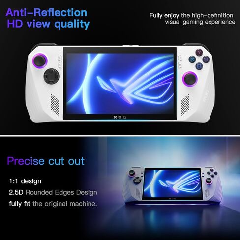 PYS [𝟐𝟎𝟐𝟒 𝐍𝐞𝐰 𝐕𝐞𝐫𝐬𝐢𝐨𝐧] واقي شاشة AR مكون من قطعتين مصمم لجهاز ASUS ROG Ally 2023 / MSI Claw A1M محمول باليد 7 بوصة 2024، [8K Ultra HD، 0 وهج] [مخرج الشاشة الأصلي] in Kuwait