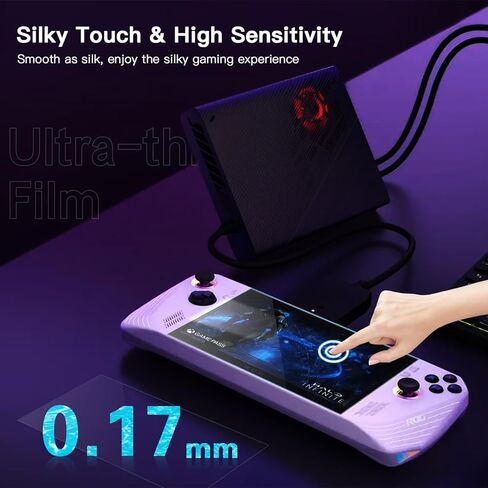 PYS [𝟐𝟎𝟐𝟒 𝐍𝐞𝐰 𝐕𝐞𝐫𝐬𝐢𝐨𝐧] واقي شاشة AR مكون من قطعتين مصمم لجهاز ASUS ROG Ally 2023 / MSI Claw A1M محمول باليد 7 بوصة 2024، [8K Ultra HD، 0 وهج] [مخرج الشاشة الأصلي] in Kuwait