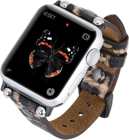 Venito Perugia Leather Band for Apple Watch Band 49mm 45mm 44mm 42mm 41mm 40mm 38mm Women Men, Top Grain Genuine Leather Replacement Strap for iWatch Ultra2 Ultra SE2 SE Series 9 8 7 6 5 4 3 2 1 in Saudi Arabia