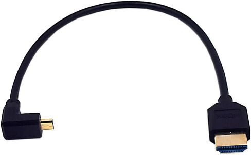 كابل Micro HDMI إلى HDMI 8K بطول 1 قدم، إصدار 2.1 48 جيجا بايت في الثانية بزاوية قائمة Micro HDMI ذكر إلى كابل HDMI ذكر UHD ثلاثي الأبعاد مستقيم لأجهزة Xbox PS4 PS5 TV Switch، 8K@60HZ in Kuwait