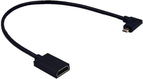 كابل Micro HDMI إلى HDMI 8K بطول 1 قدم، إصدار 2.1 48 جيجا بايت في الثانية بزاوية قائمة Micro HDMI ذكر إلى كابل HDMI ذكر UHD ثلاثي الأبعاد مستقيم لأجهزة Xbox PS4 PS5 TV Switch، 8K@60HZ in Kuwait