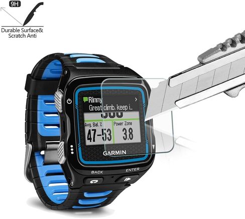 AKWOX (عبوة من 4) واقي شاشة من الزجاج المقوى لـ Garmin Forerunner 920XT، [0.3 مم 2.5D عالي الوضوح 9H] واقي شاشة شفاف ممتاز لـ Garmin Forerunner 920XT in Kuwait