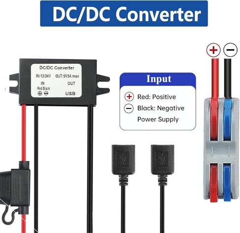 DC 10-60V Step Down to 5V 3A MAX 15W USB Female Converter Adapter Buck Module (USB) in Saudi Arabia