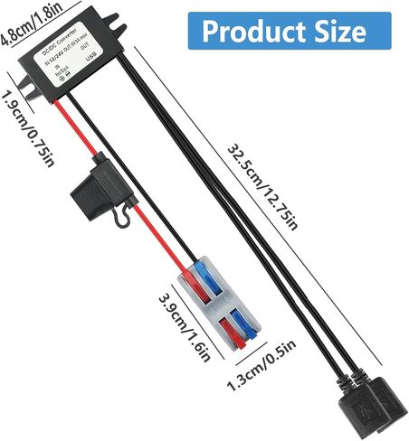 DC 10-60V Step Down to 5V 3A MAX 15W USB Female Converter Adapter Buck Module (USB) in Saudi Arabia