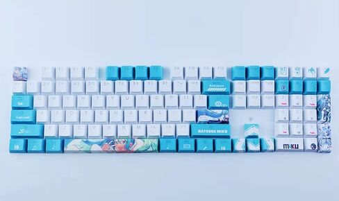 Computer keyborads PBT Dye Upgrade 108 Keycap Set OEM Profile Keycaps Keyset with Puller for Cherry Mx Gateron Kailh Switch Mechanical Keyboard (Anime keycaps bika in Saudi Arabia