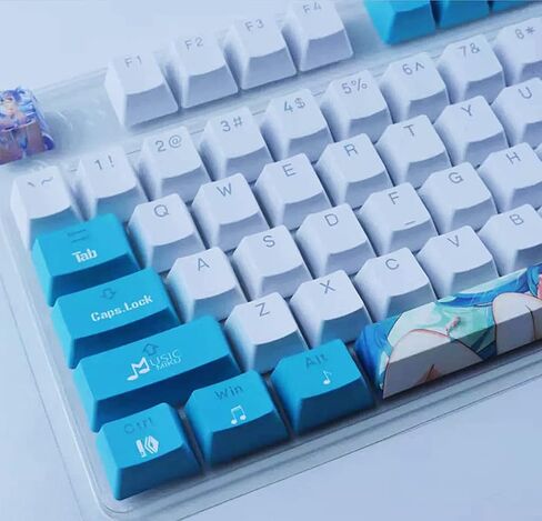 Computer keyborads PBT Dye Upgrade 108 Keycap Set OEM Profile Keycaps Keyset with Puller for Cherry Mx Gateron Kailh Switch Mechanical Keyboard (Anime keycaps bika in Saudi Arabia