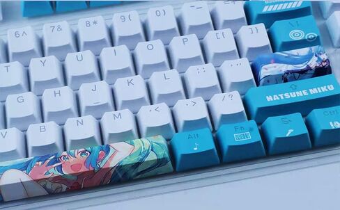 Computer keyborads PBT Dye Upgrade 108 Keycap Set OEM Profile Keycaps Keyset with Puller for Cherry Mx Gateron Kailh Switch Mechanical Keyboard (Anime keycaps bika in Saudi Arabia
